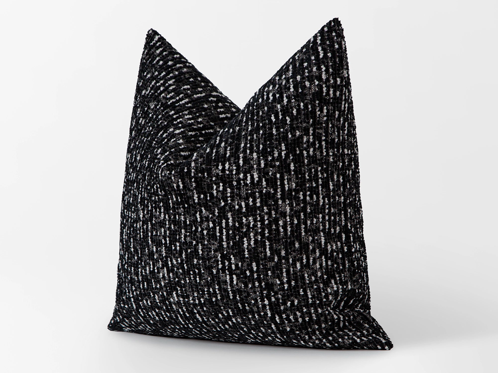 Black Textured Pillow Cover