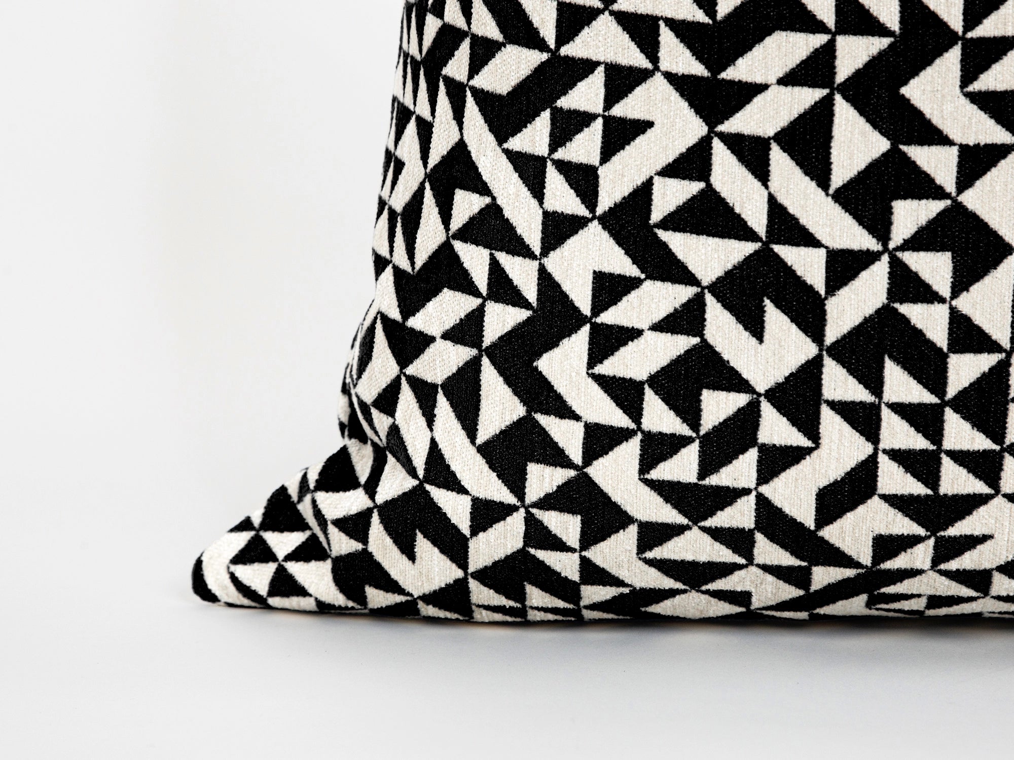 Black Shards Woven Pillow Cover - Vector