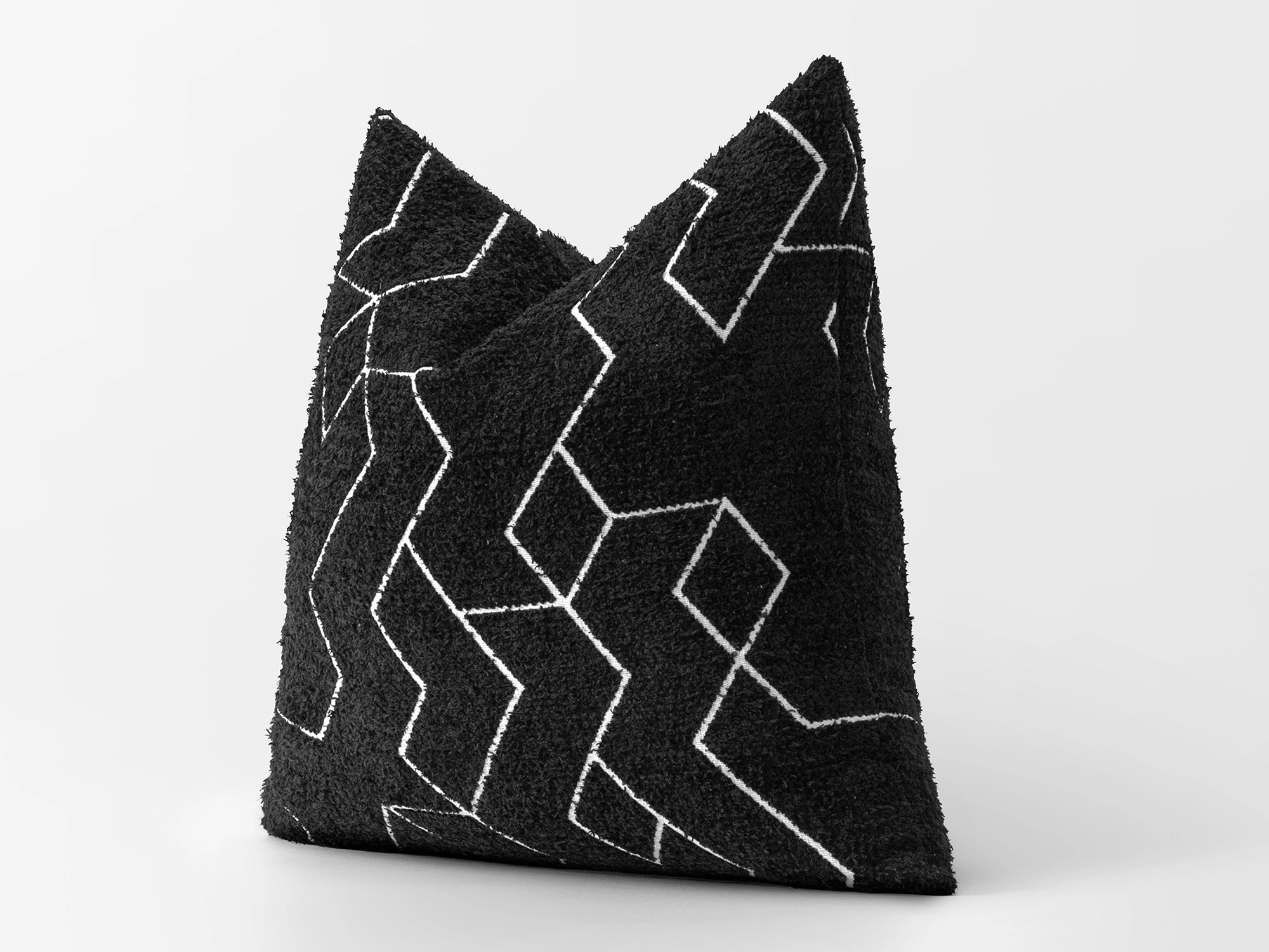 Black and White Geometric Pillow Cover