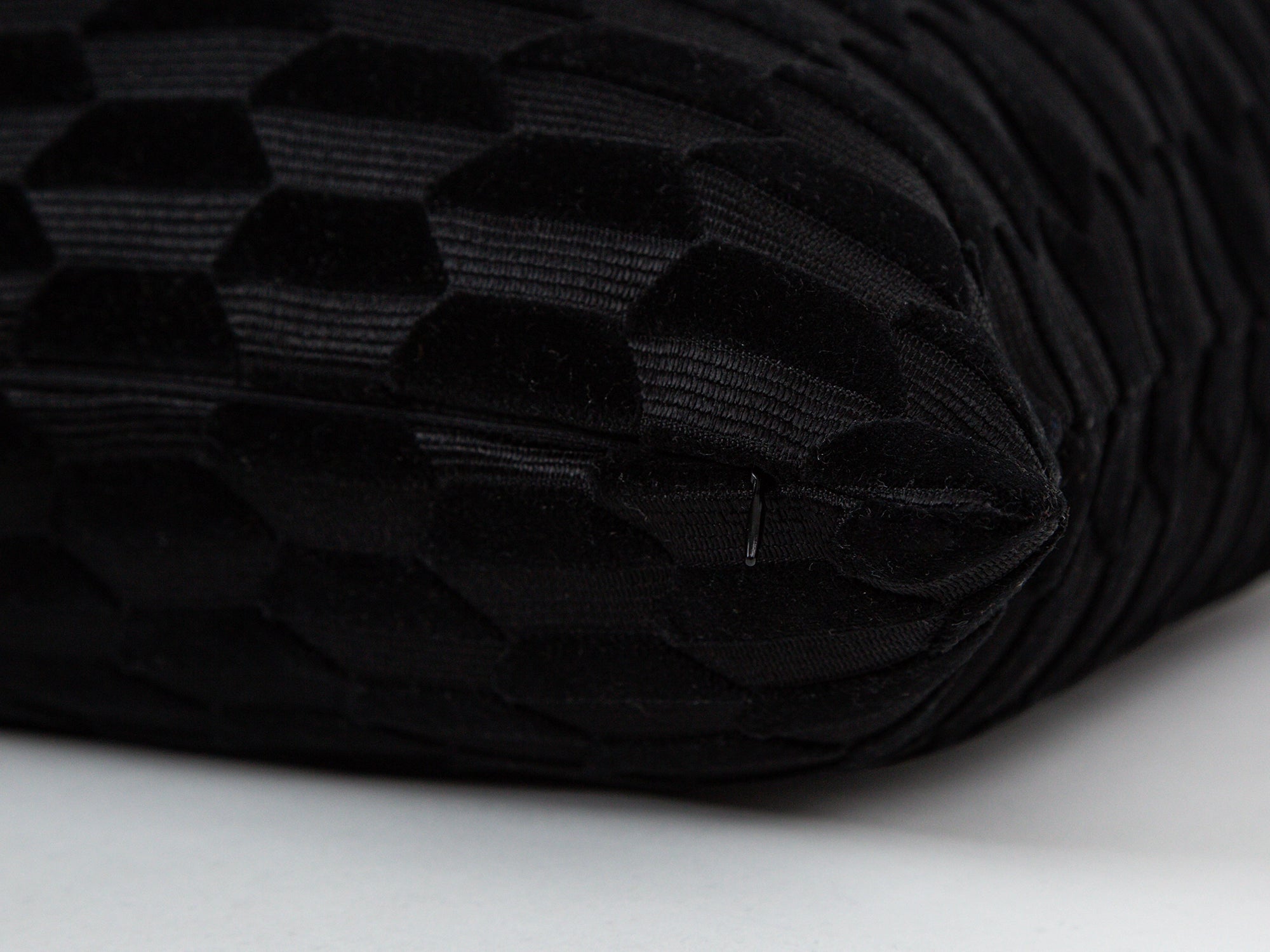 Black Textured Cut Velvet Pillow Cover