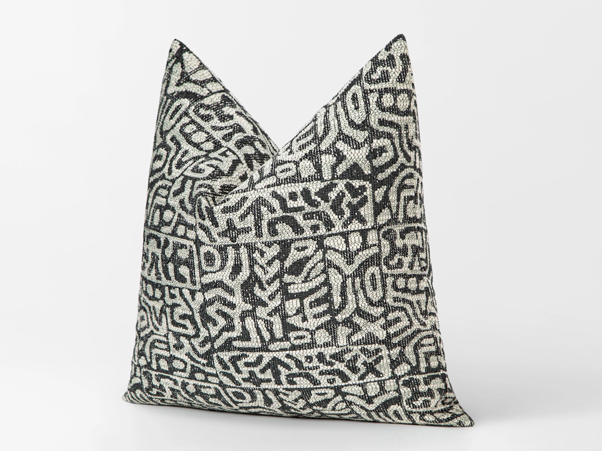 Black Tribal Geometric Pillow Cover