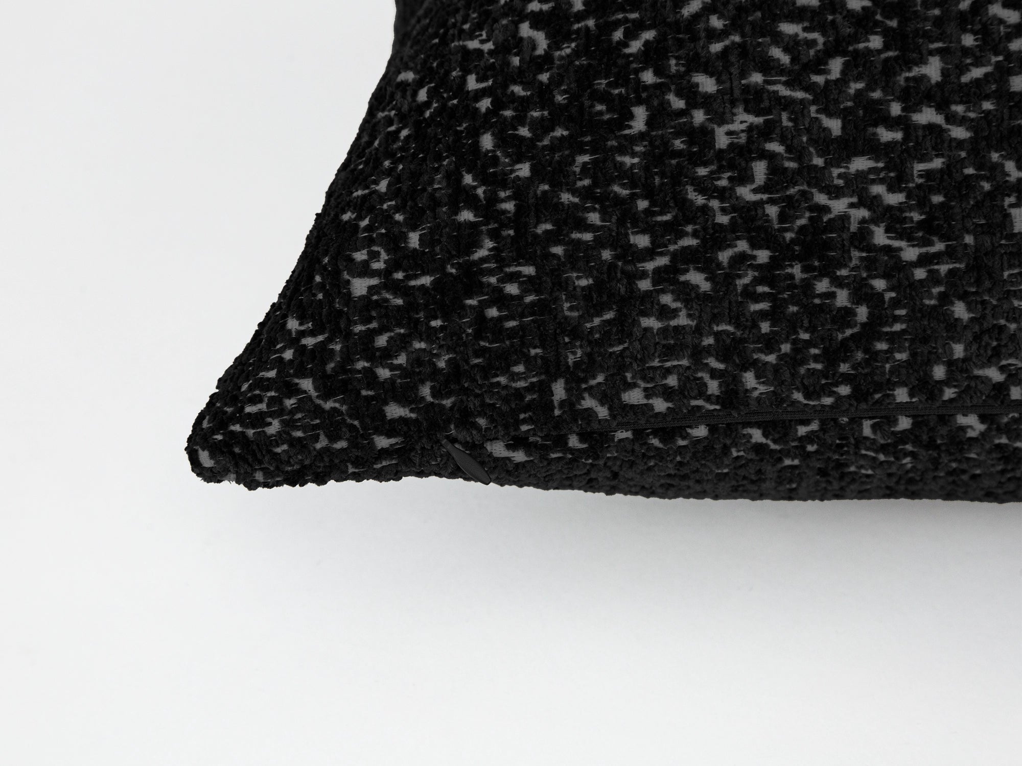 Black Plush Textured Pillow Cover – Haven