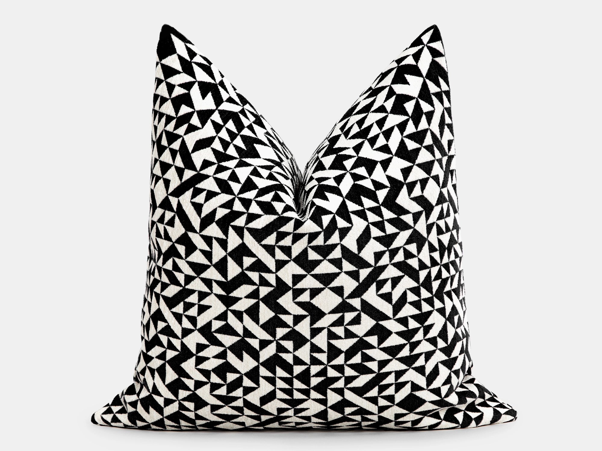 Black Shards Woven Pillow Cover - Vector