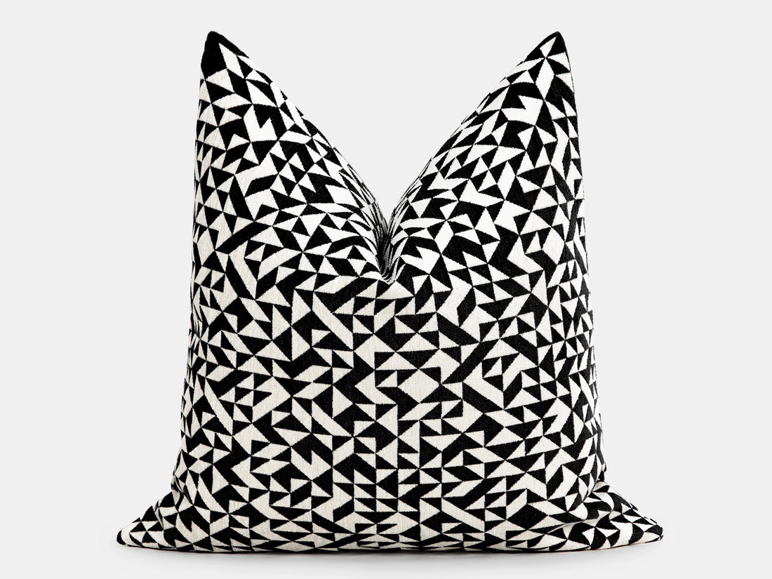 Black Shards Woven Pillow Cover - Vector