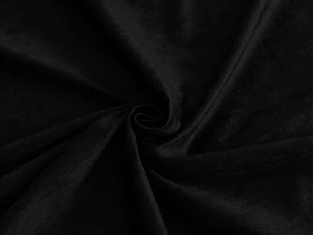 Black Silky Upholstery Fabric - Silkha