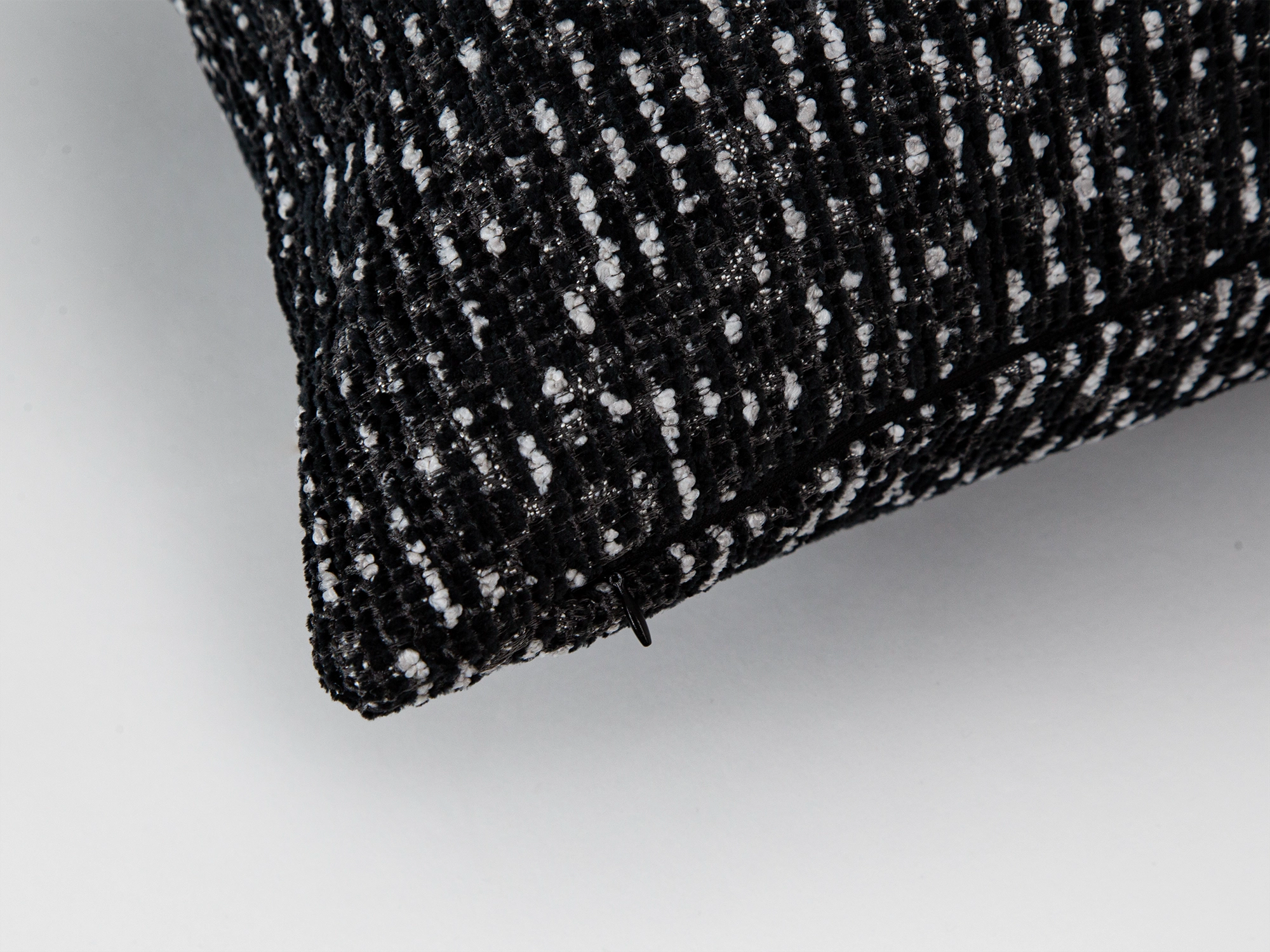 Black Textured Pillow Cover
