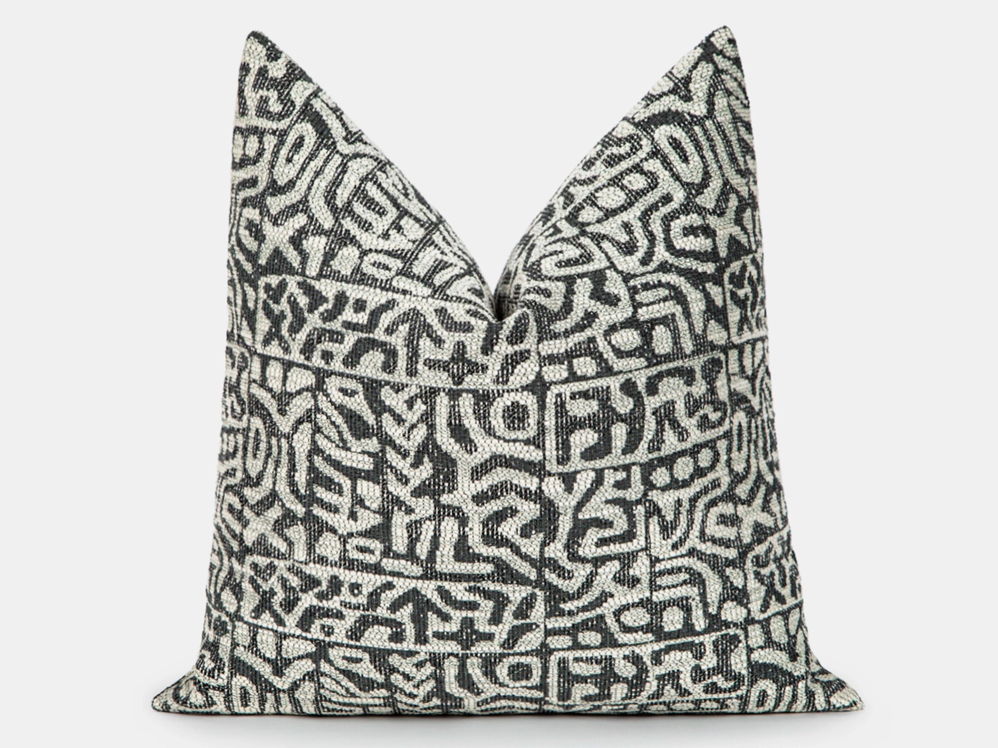 Black Tribal Geometric Pillow Cover