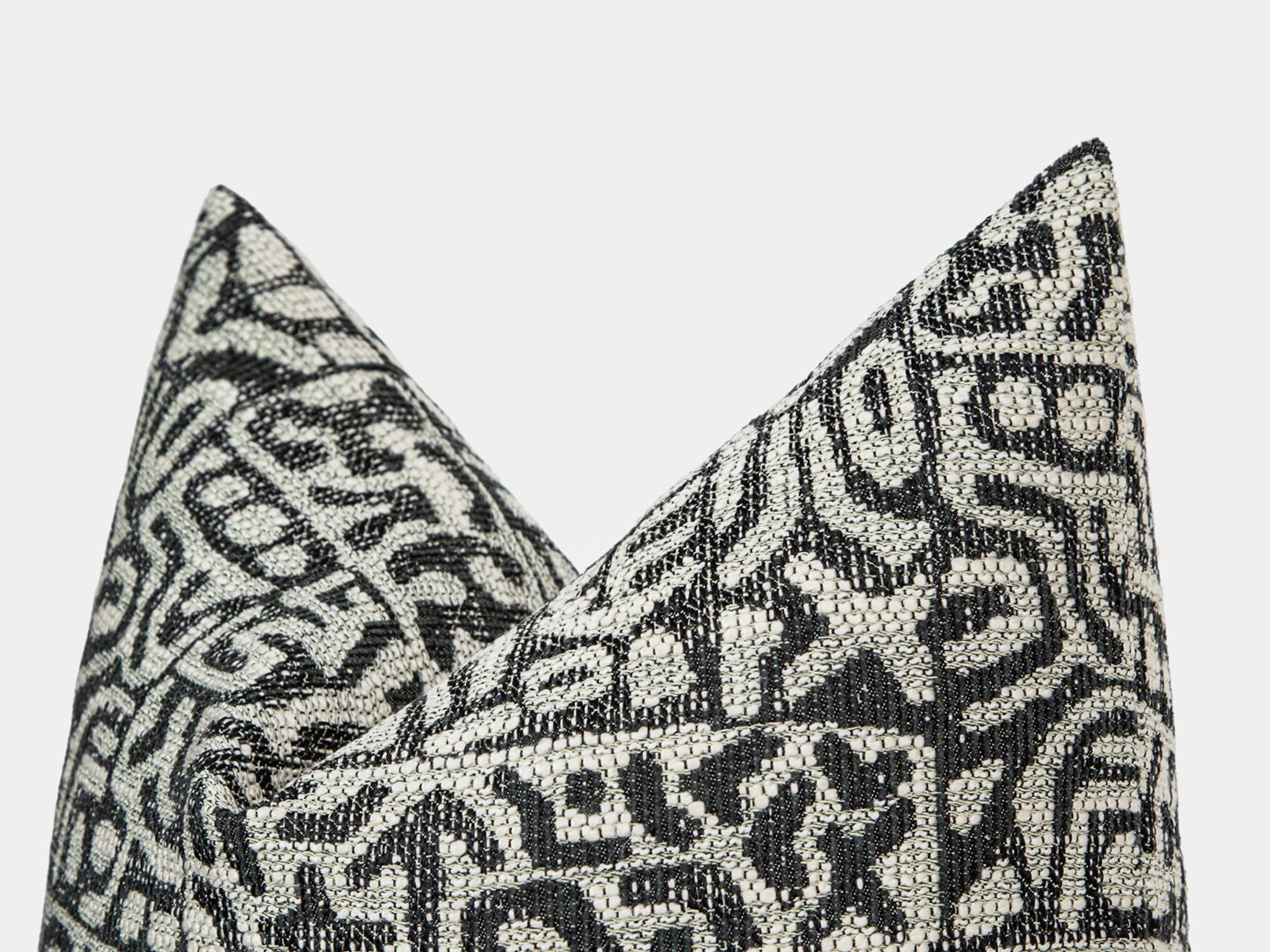 Black Tribal Geometric Pillow Cover