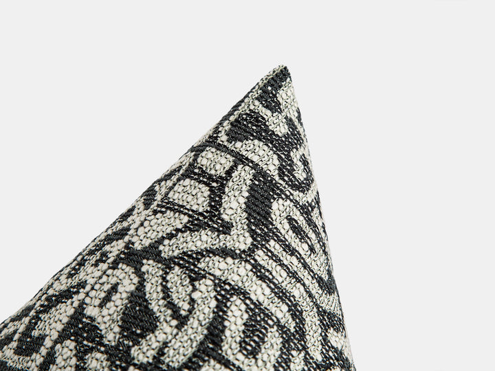 Black Tribal Geometric Pillow Cover