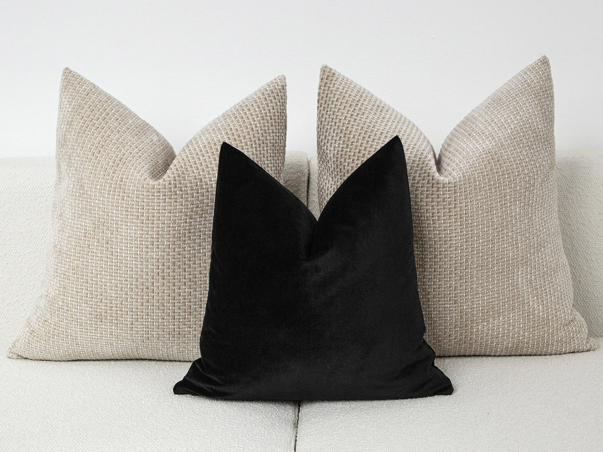 Black Velvet Pillow Cover – Soft, Elegant & Timeless
