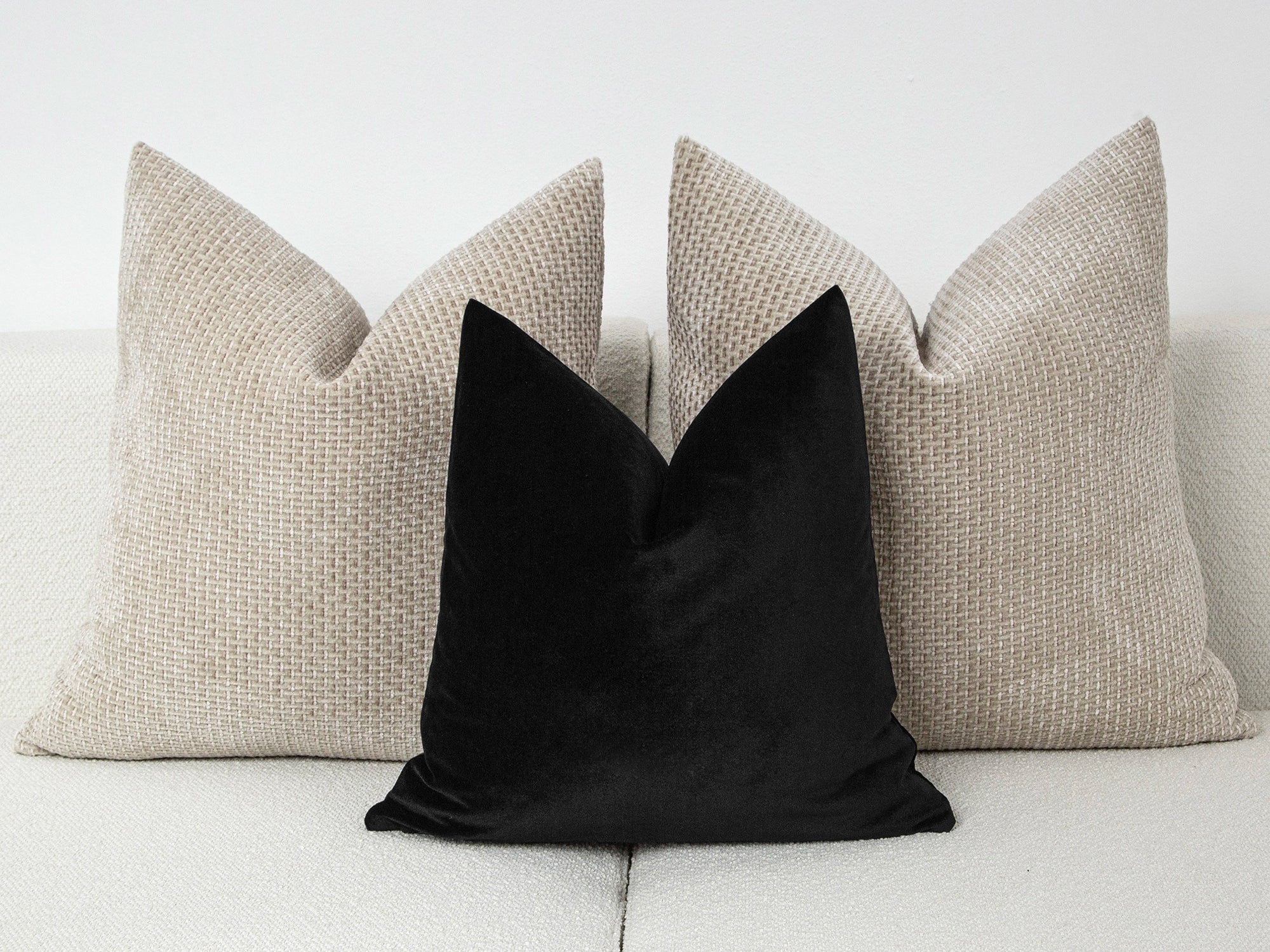 Black Velvet Pillow Cover