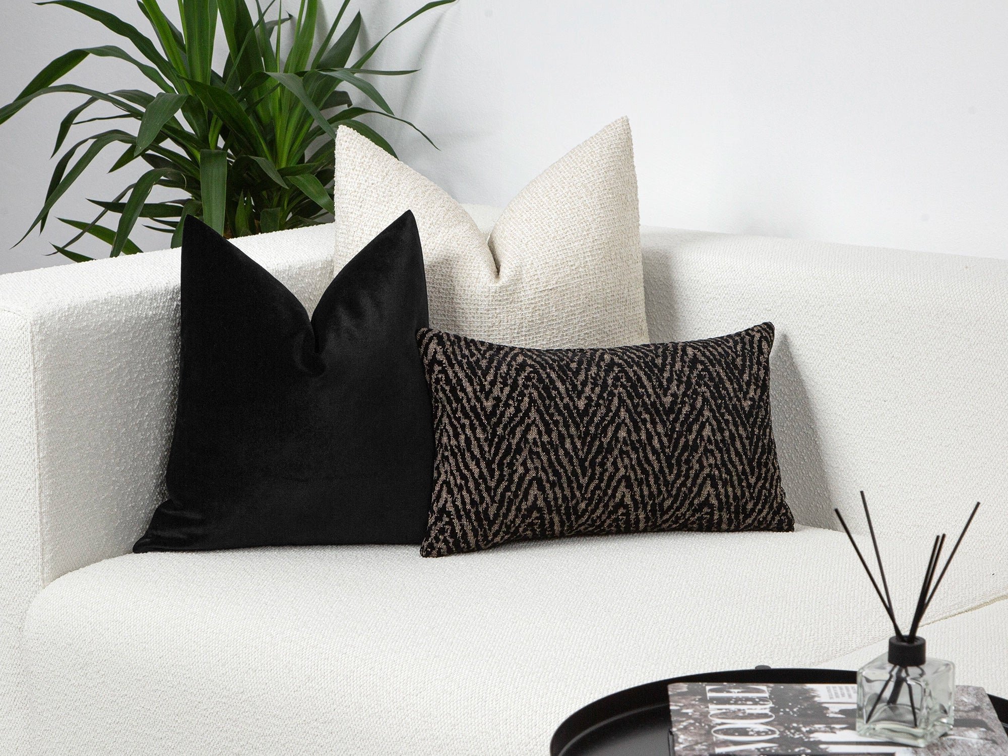 Black Velvet Pillow Cover