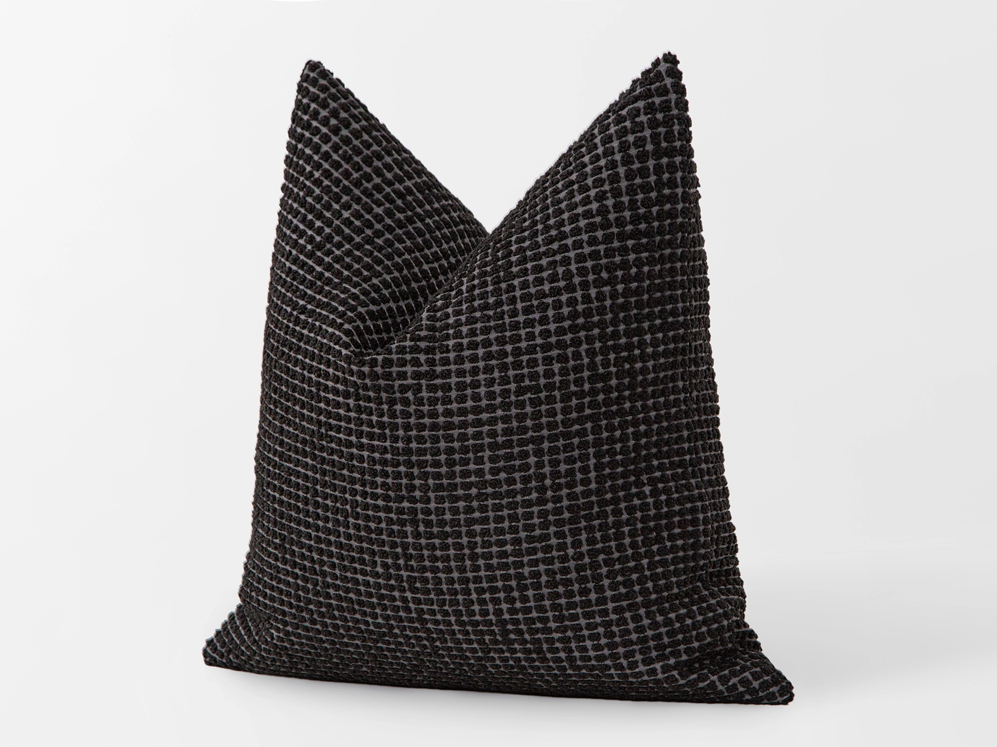 Black Textured Dotted Pillow Cover