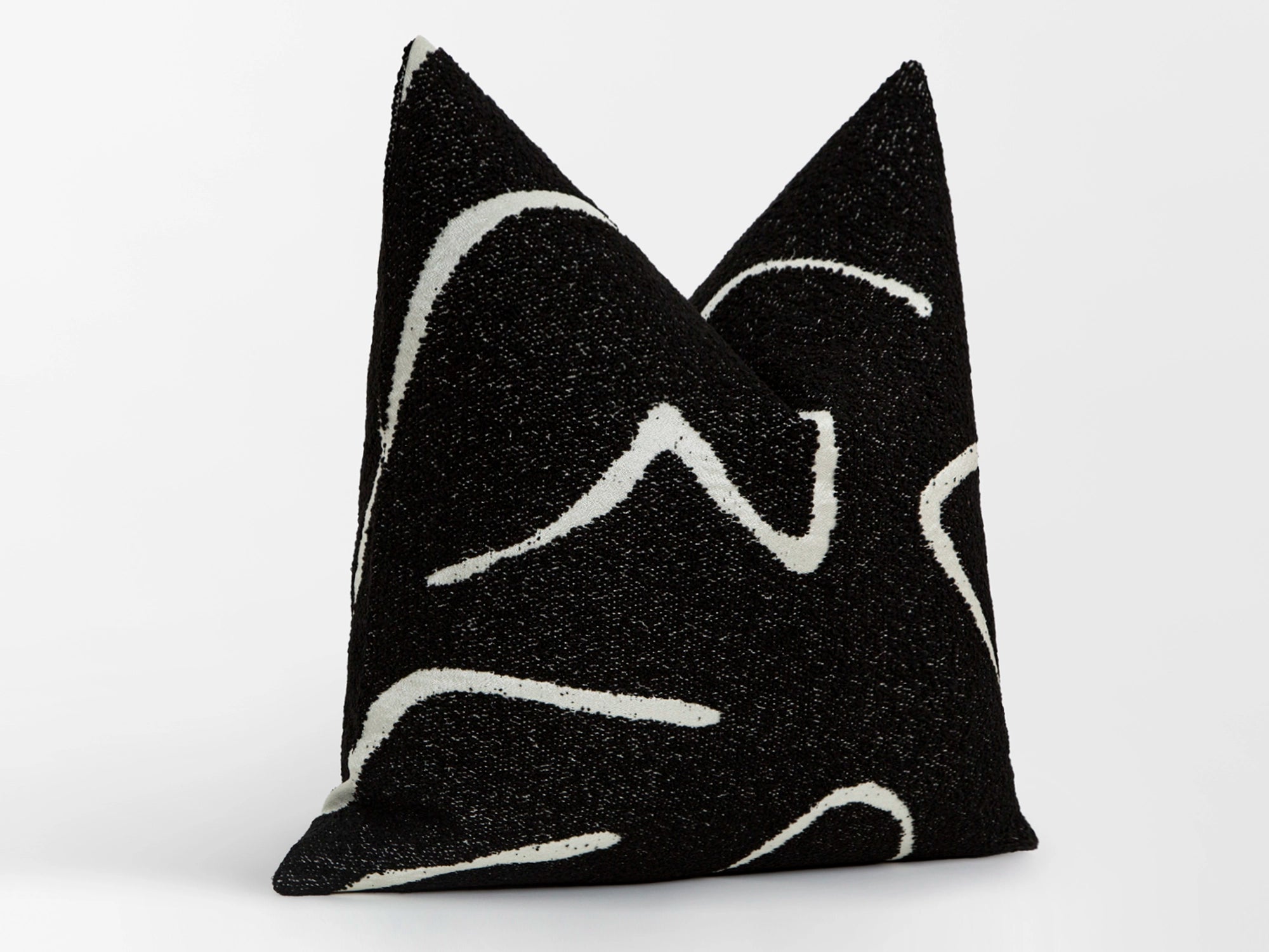 Black White Graffito Pillow Cover – Amorphous