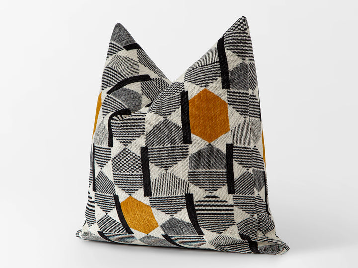 Geometric Woven Throw Pillow Cover