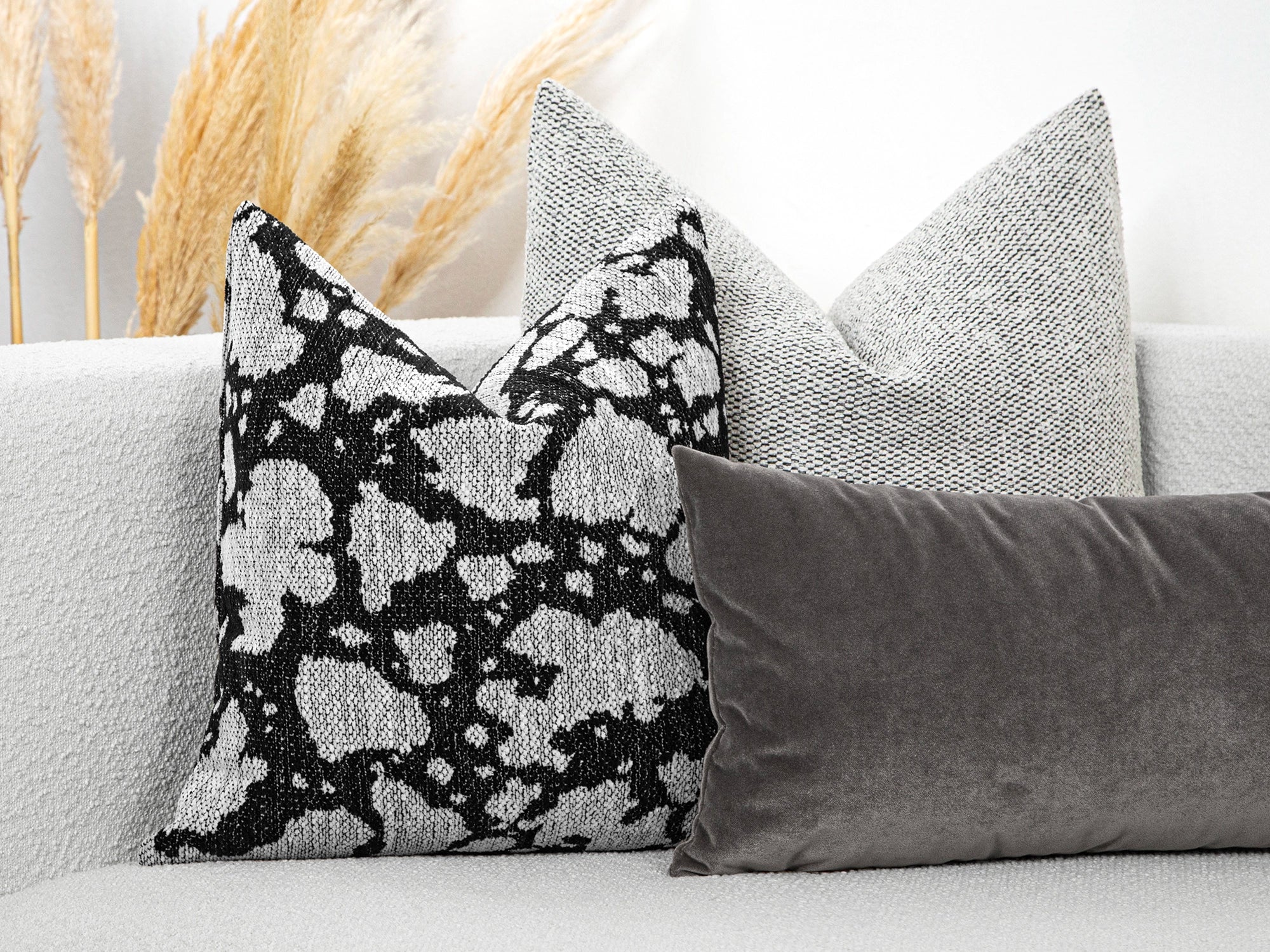 Black & White Abstract Leopard Pillow Cover