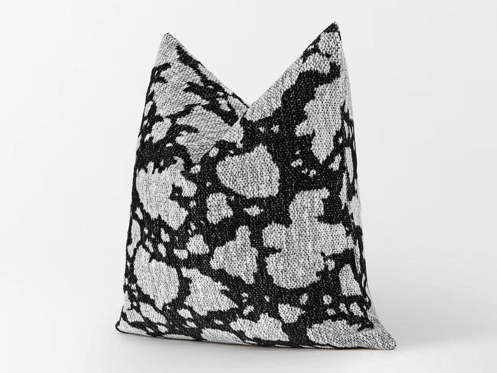 Black White Abstract Leopard Pillow Cover