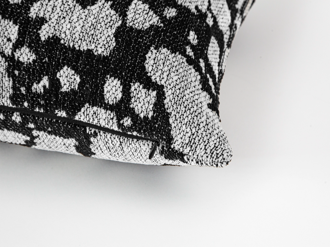 Black & White Abstract Leopard Pillow Cover