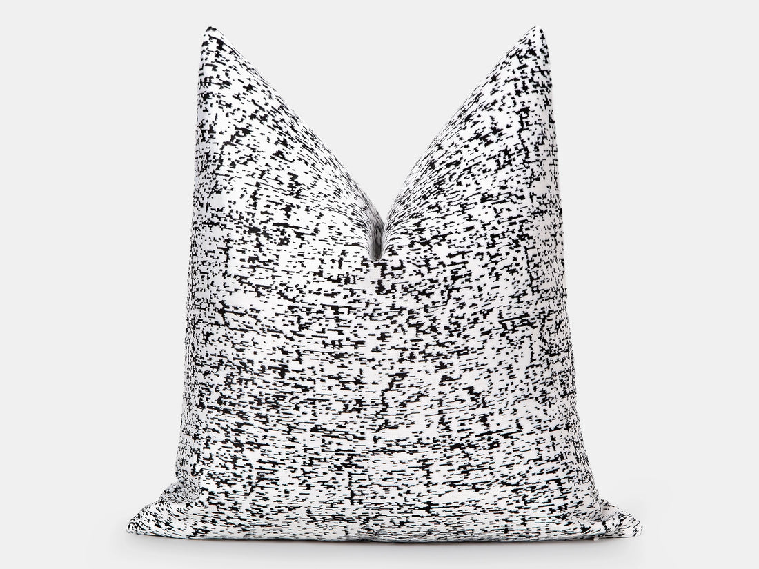 Off White Speckled Velvet Pillow Cover