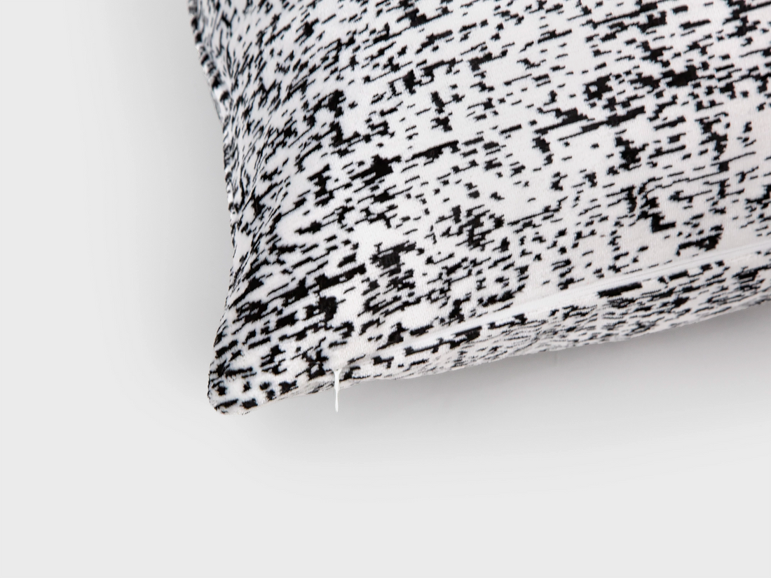 Off White Speckled Velvet Pillow Cover