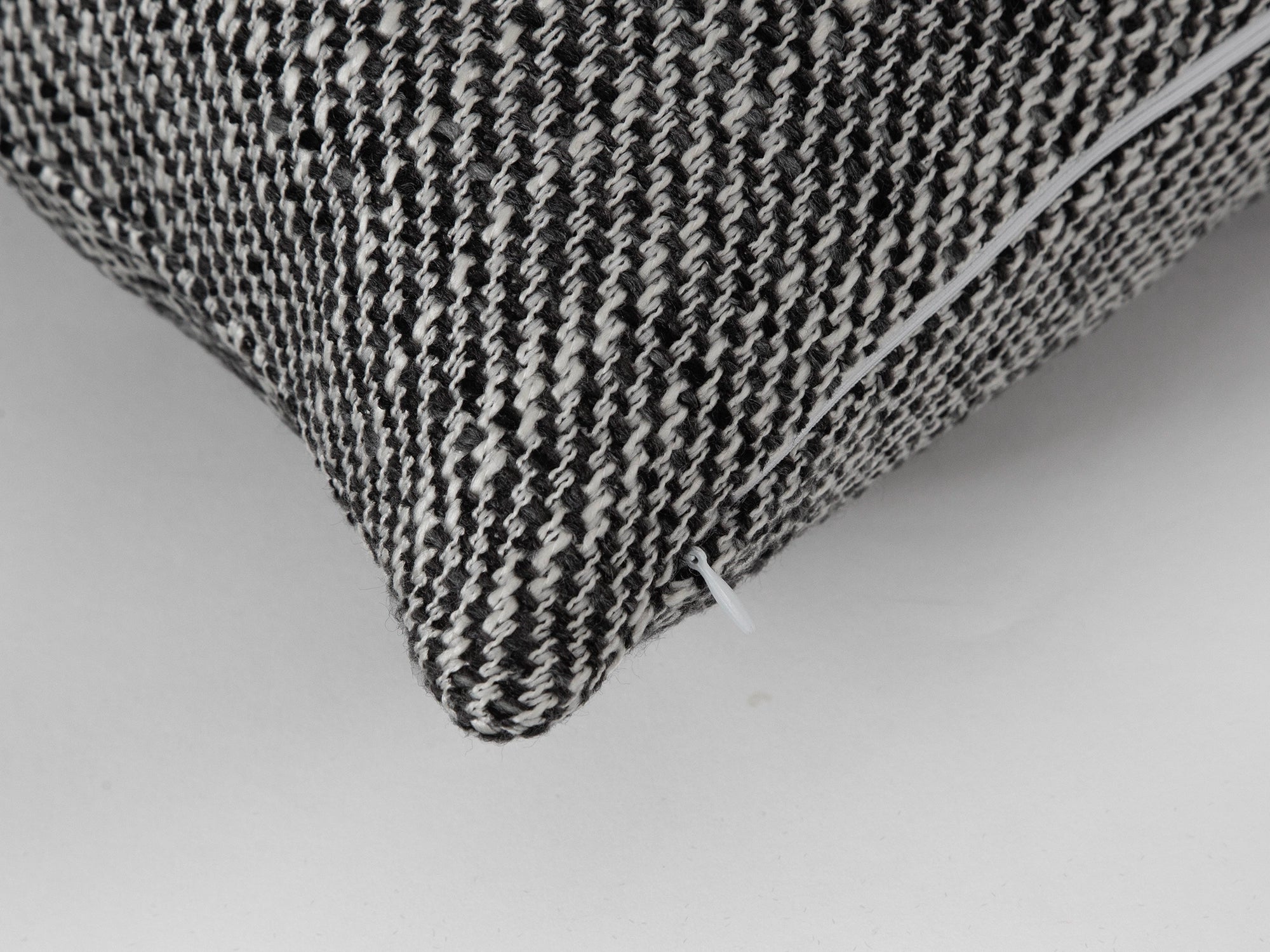 Black and White Woven Pillow Cover