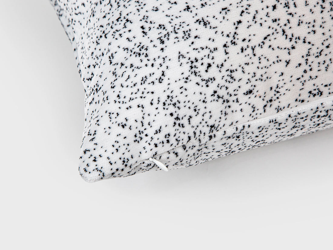 Off White Pebble Velvet Pillow Cover