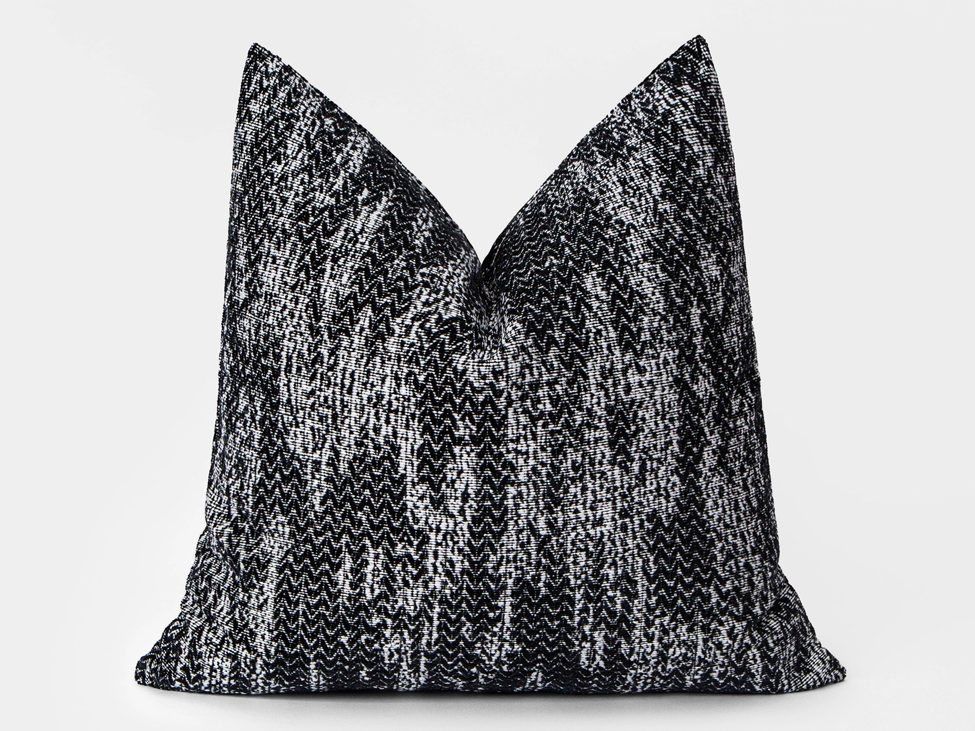 Black Woven Pillow Cover