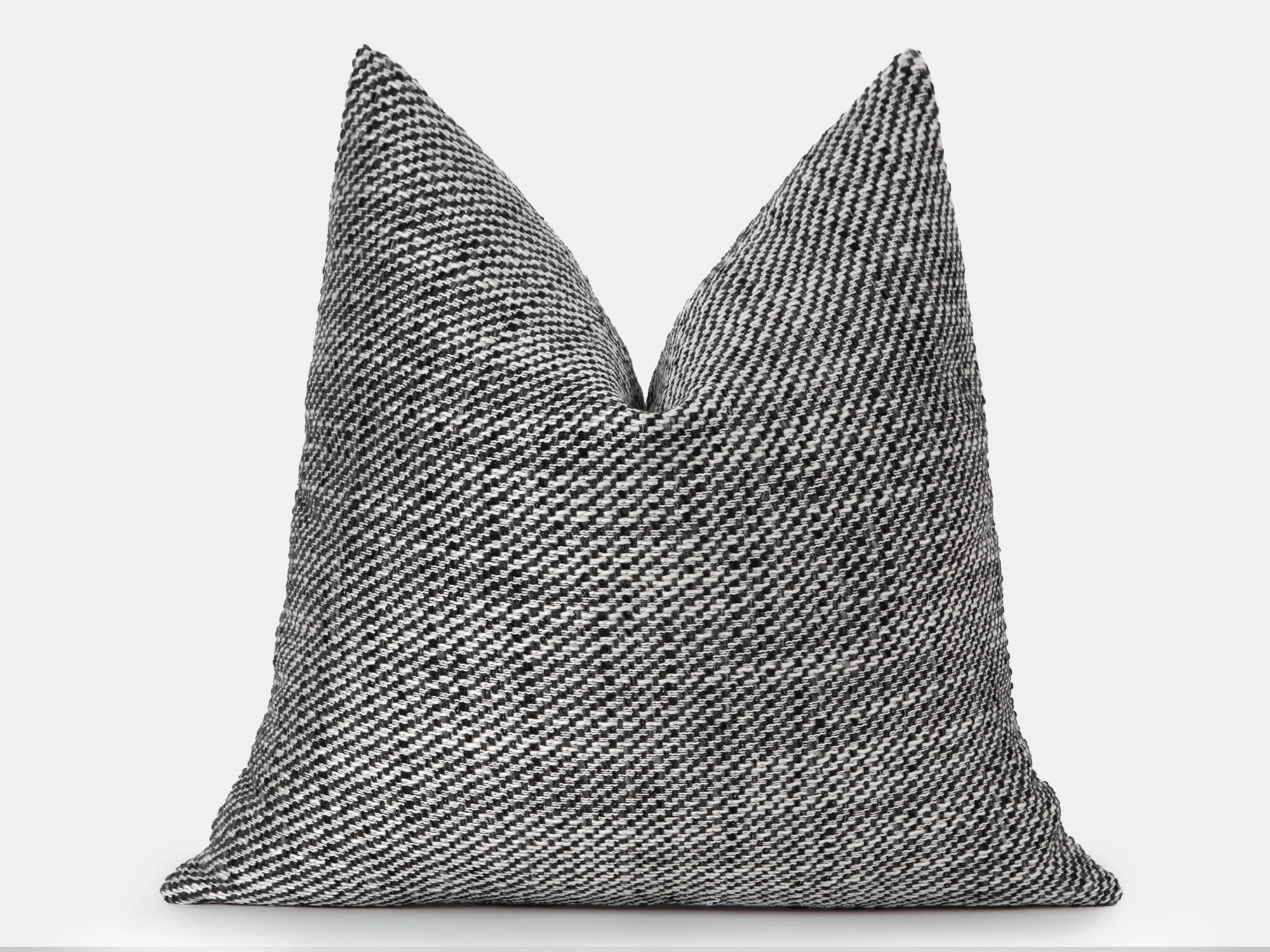 Black and White Woven Pillow Cover