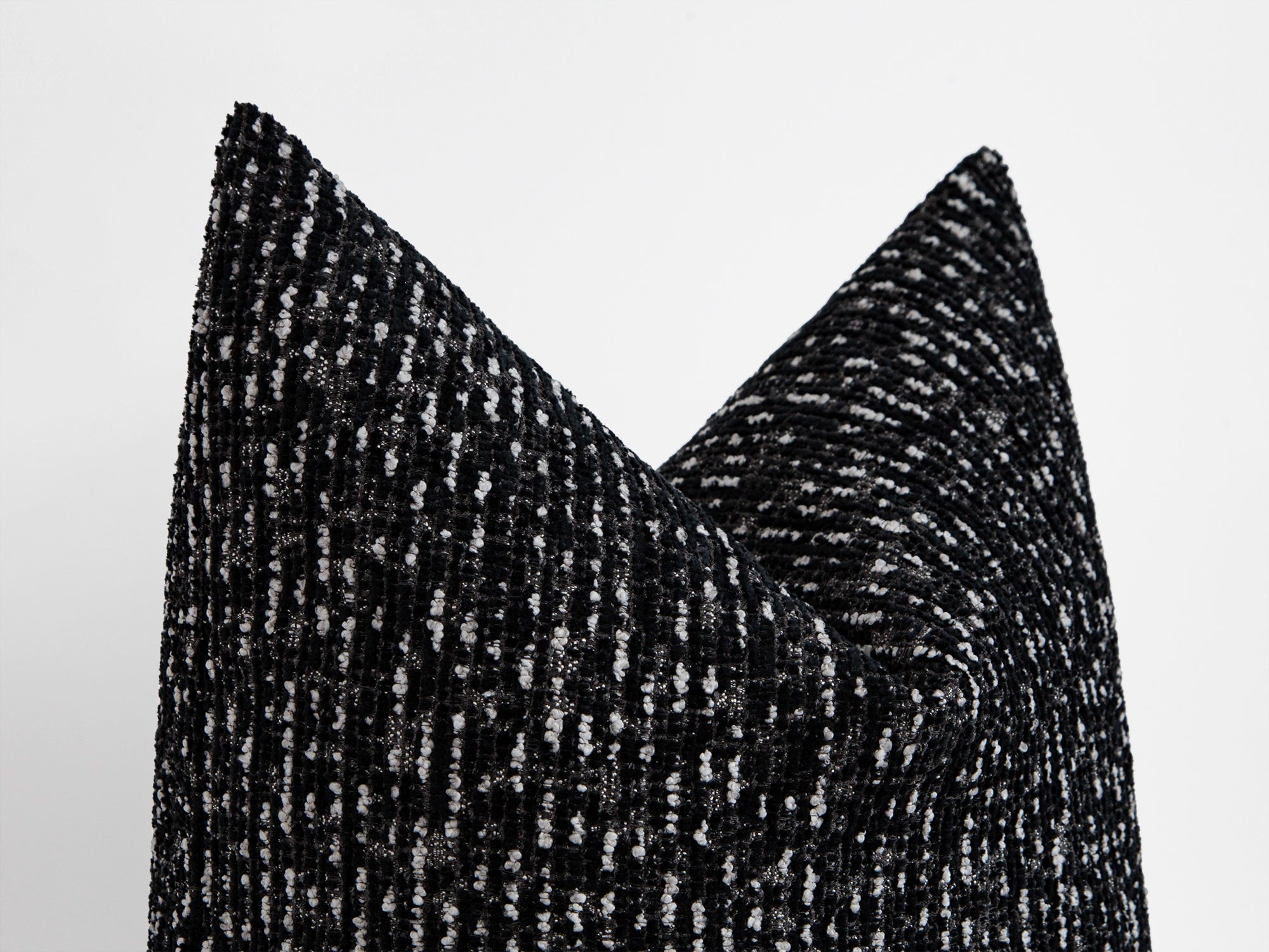 Black Textured Pillow Cover