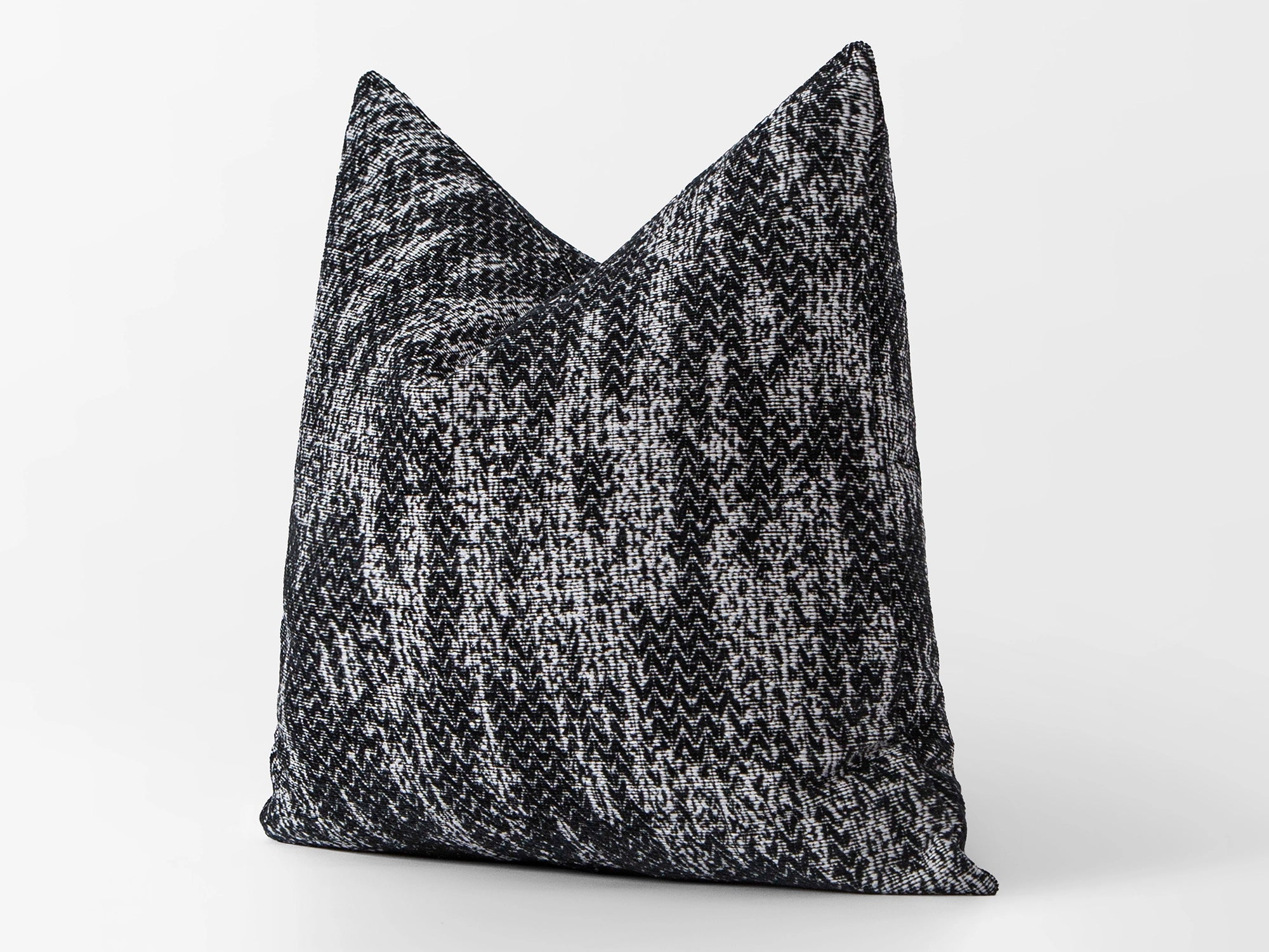 Black Woven Pillow Cover