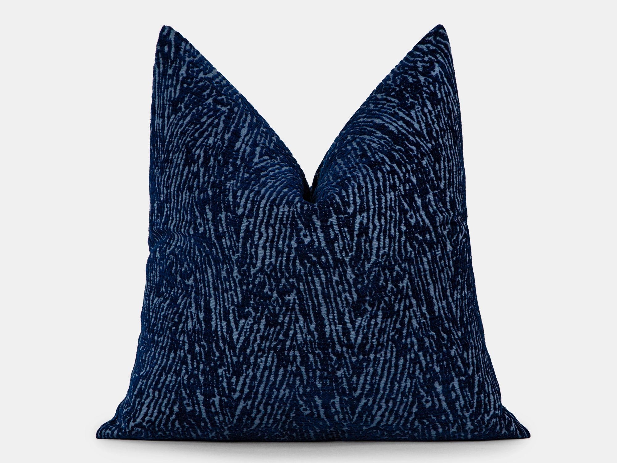 Blue Abstract Zebra Textured Pillow Cover