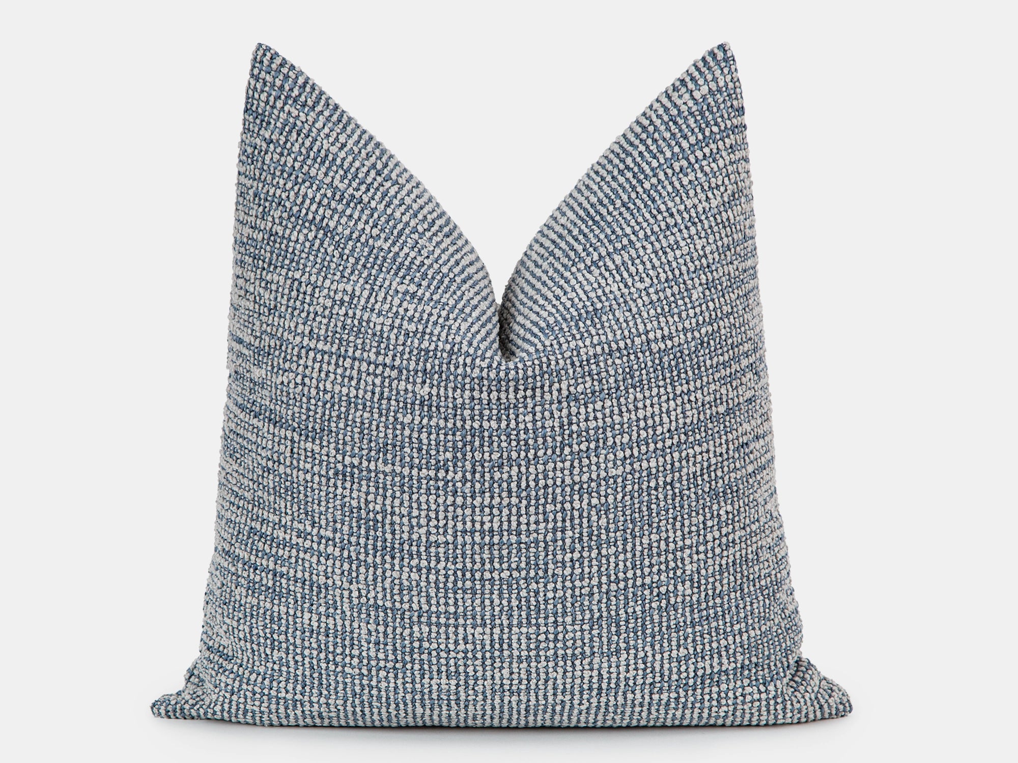 Blue Boho Textured Pillow Cover