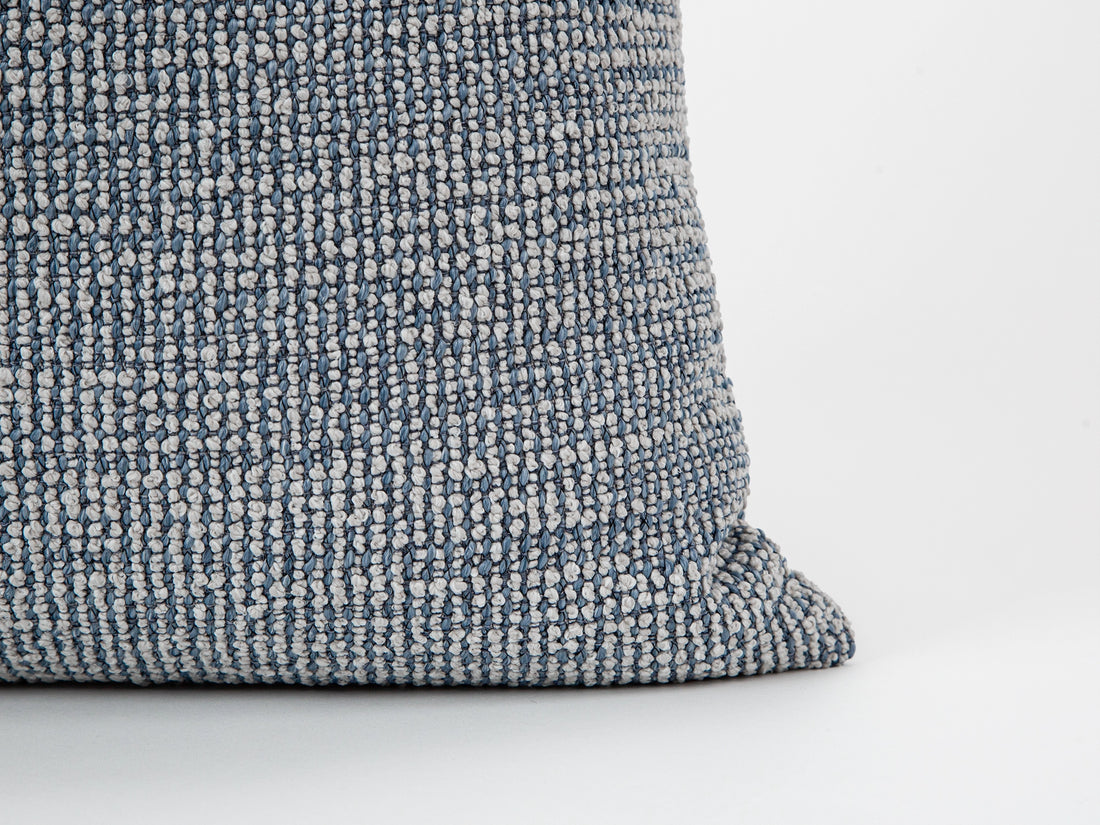 Blue Boho Textured Pillow Cover