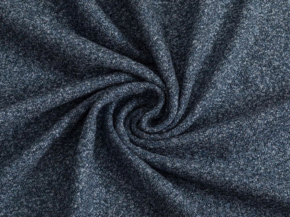 Blue Boucle Upholstery Fabric - Roam Boucle