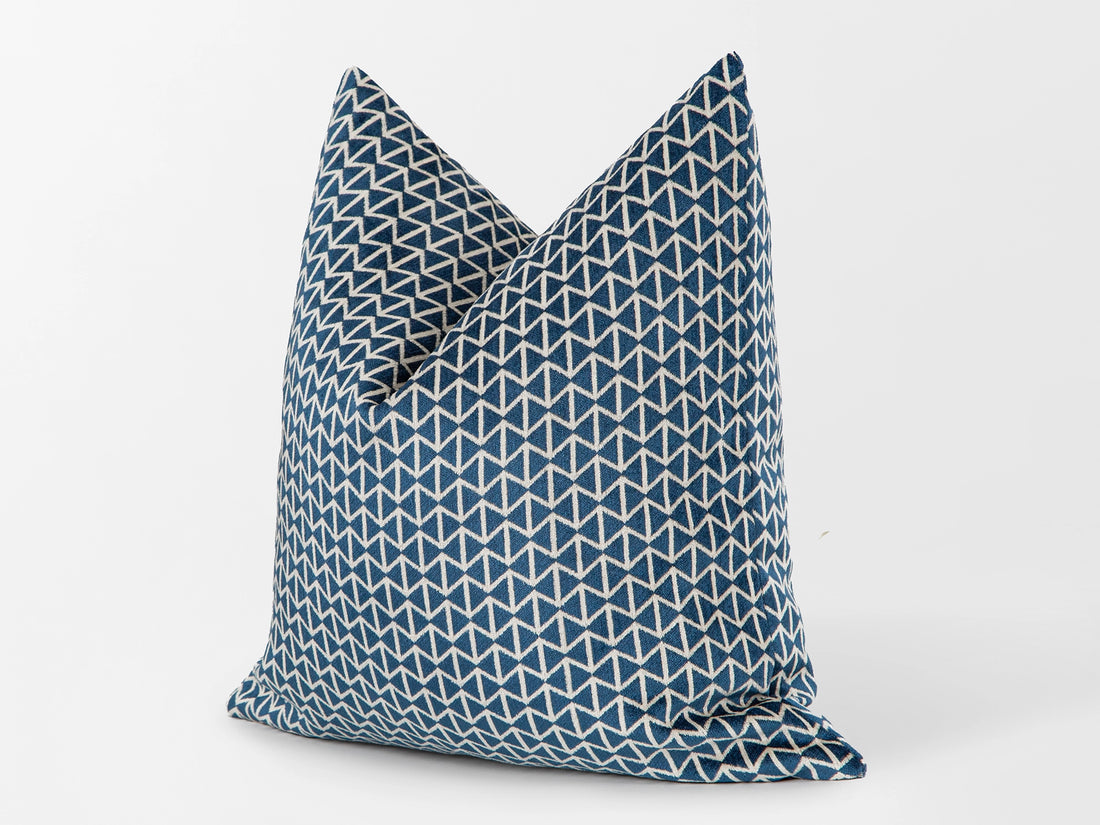 Blue Bowtie Woven Pillow Cover - Vector