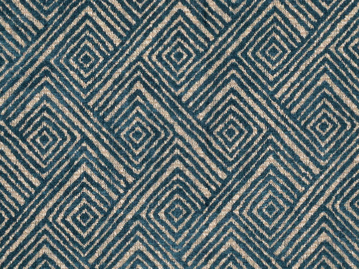 Blue Geometric Upholstery Fabric – Nexus Diamond