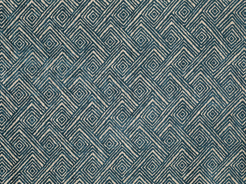Blue Geometric Upholstery Fabric – Nexus Diamond
