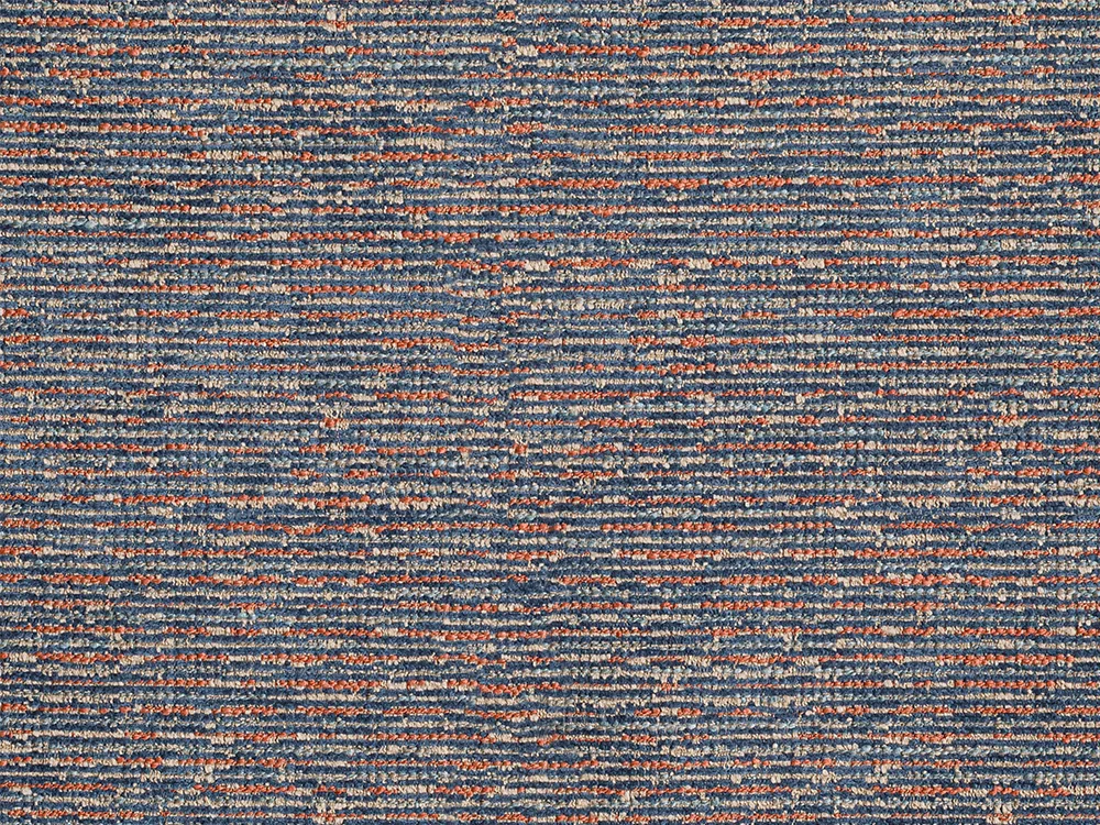 Blue Striped Upholstery Fabric - Nexus Terra Lines