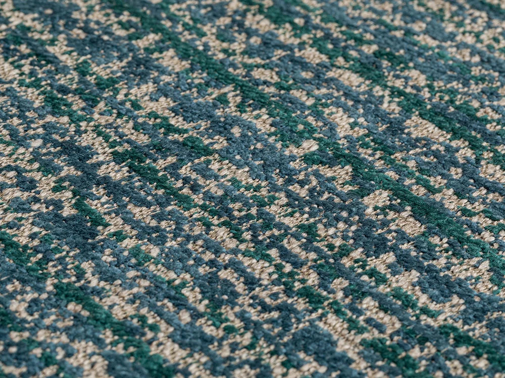 Blue Textured Upholstery Fabric - Nexus Pulse