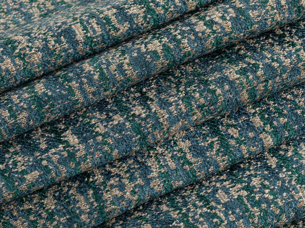 Blue Textured Upholstery Fabric - Nexus Pulse