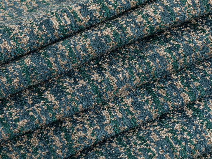 Blue Textured Upholstery Fabric - Nexus Pulse
