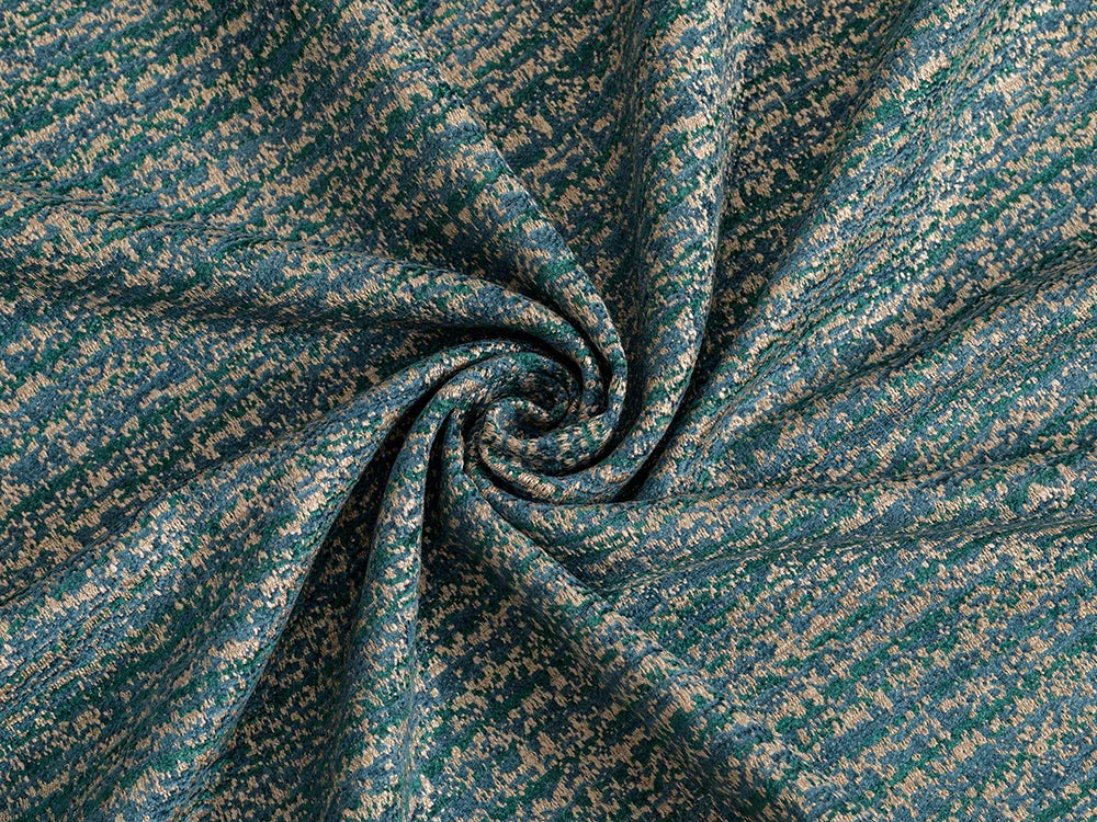 Blue Textured Upholstery Fabric - Nexus Pulse
