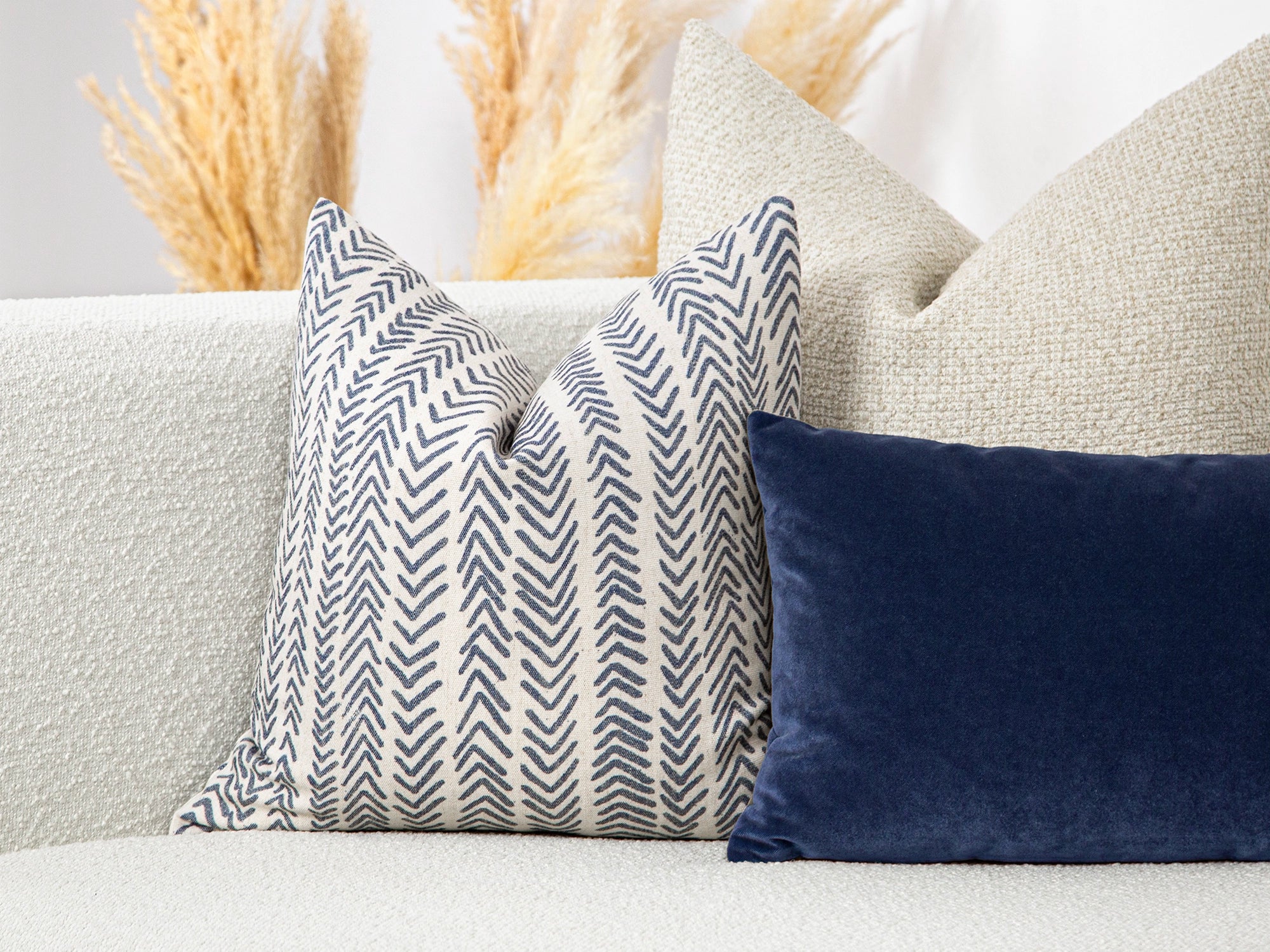 Blue Mud Cloth Pillow Cover