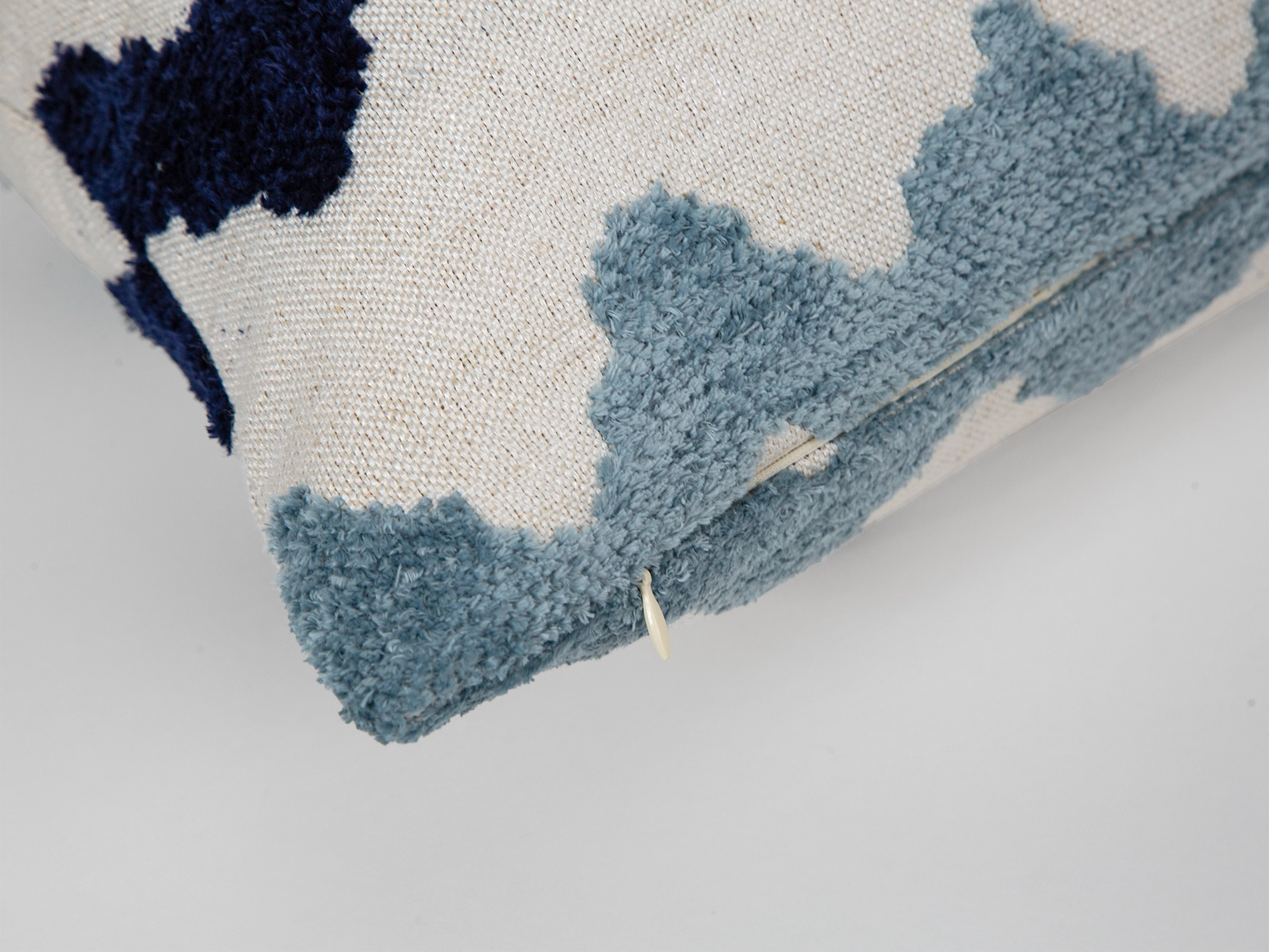 Blue & Navy Textured Chevron Pillow Cover