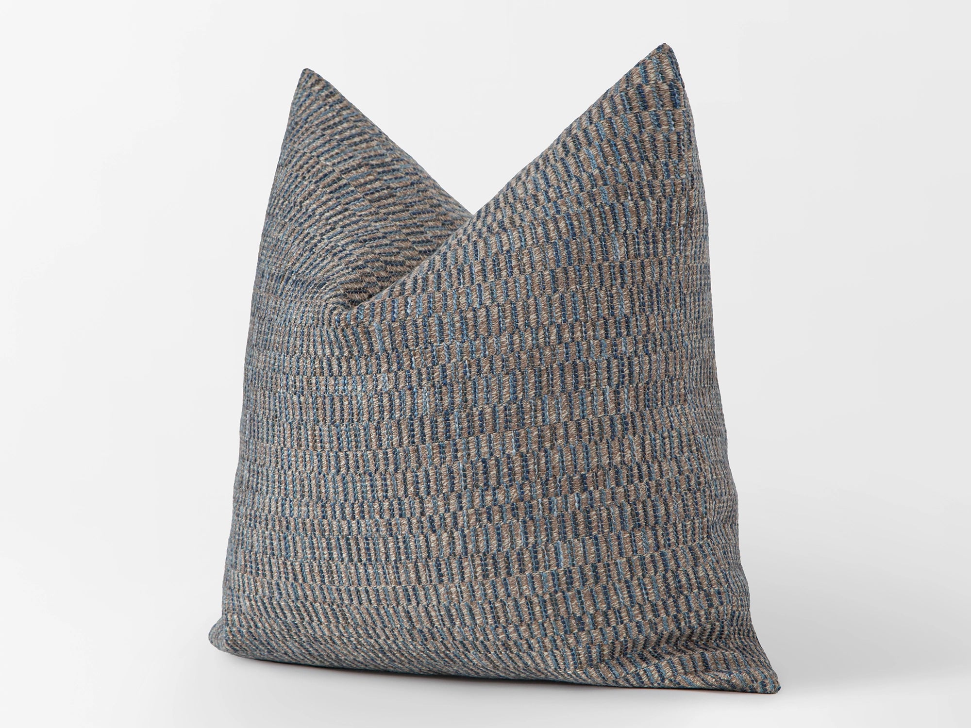 Blue Woven Throw Pillow Cover
