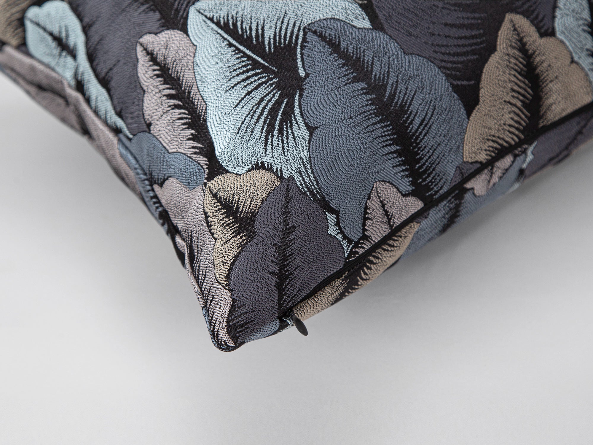 Ice Blue Jacquard Pillow Cover - Woven & Luxury