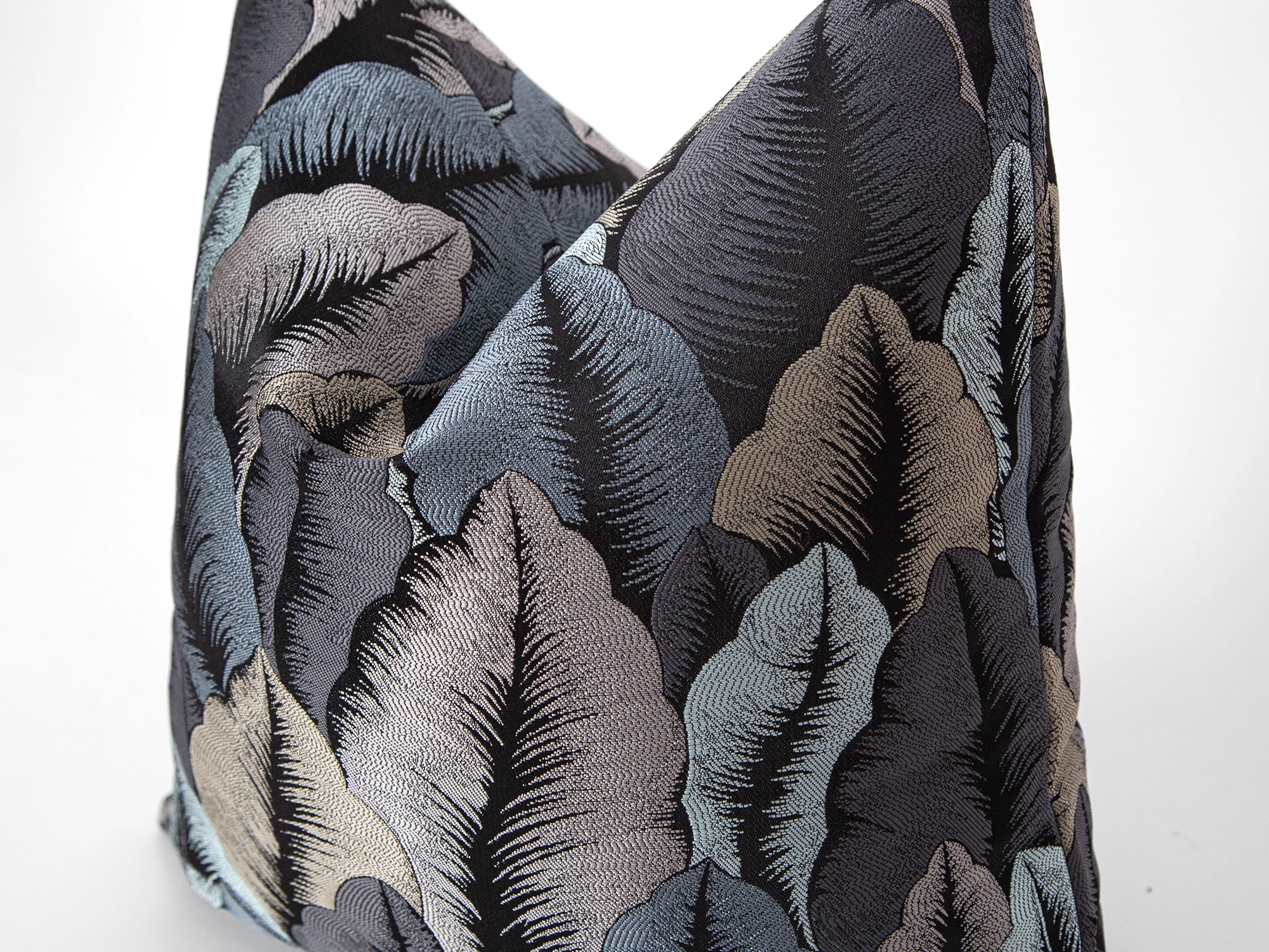 Ice Blue Jacquard Pillow Cover - Woven & Luxury