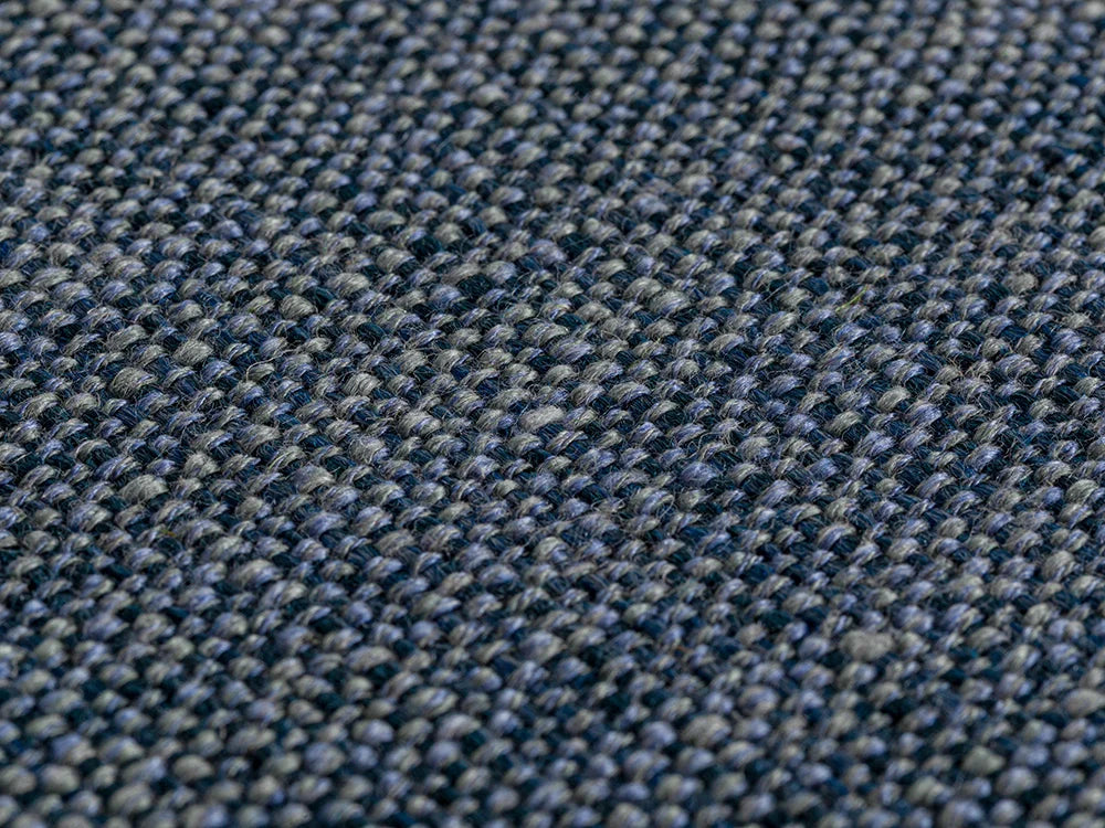 Blue Linen Look Upholstery Fabric - Cunda