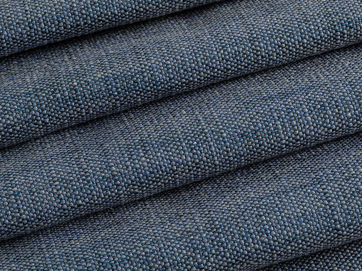 Blue Linen Look Upholstery Fabric - Cunda