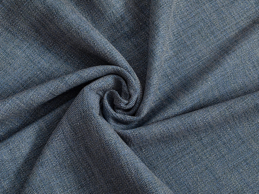 Blue Linen Look Upholstery Fabric - Cunda